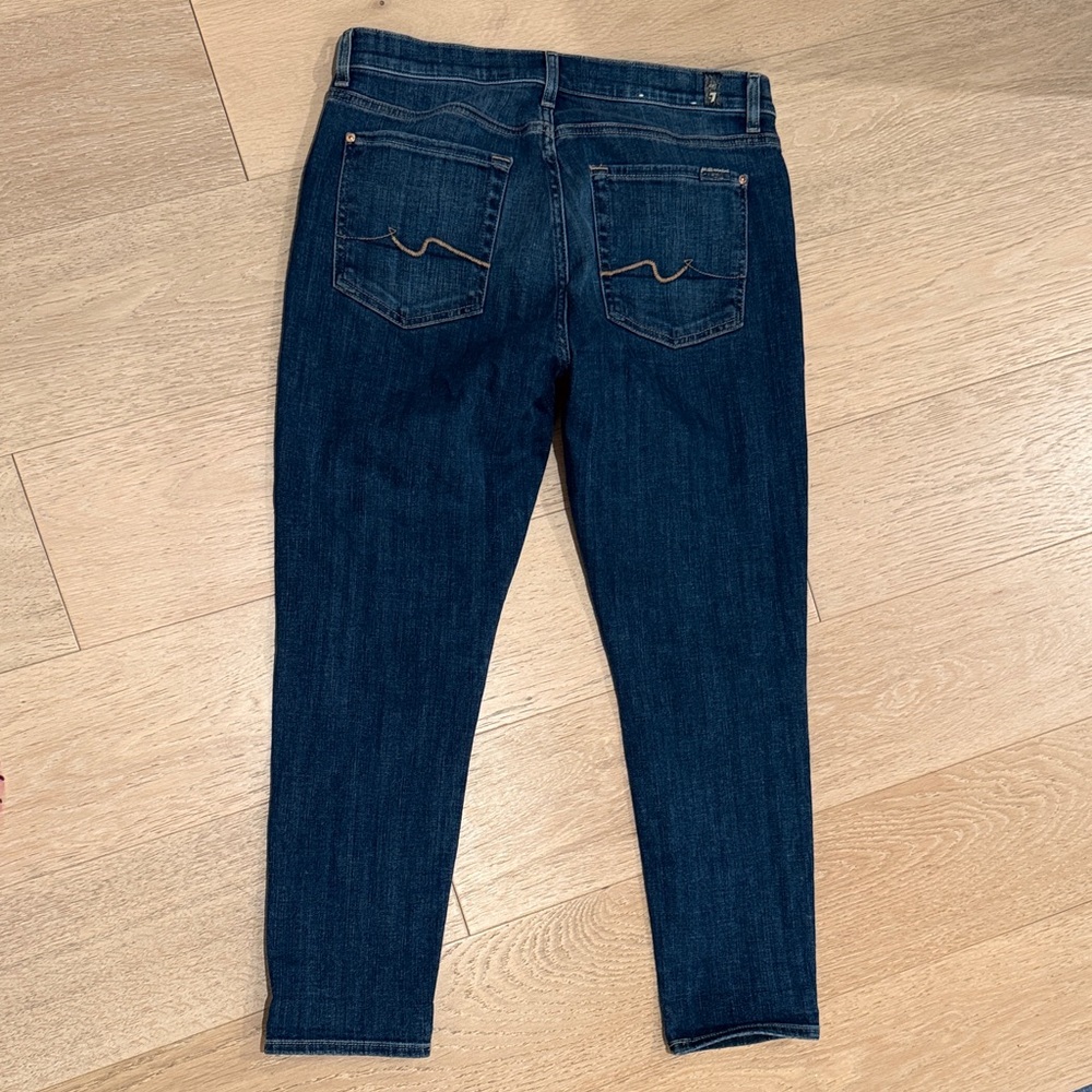 7 For All Mankind Dark Blue Skinny Josephina Jeans size 30